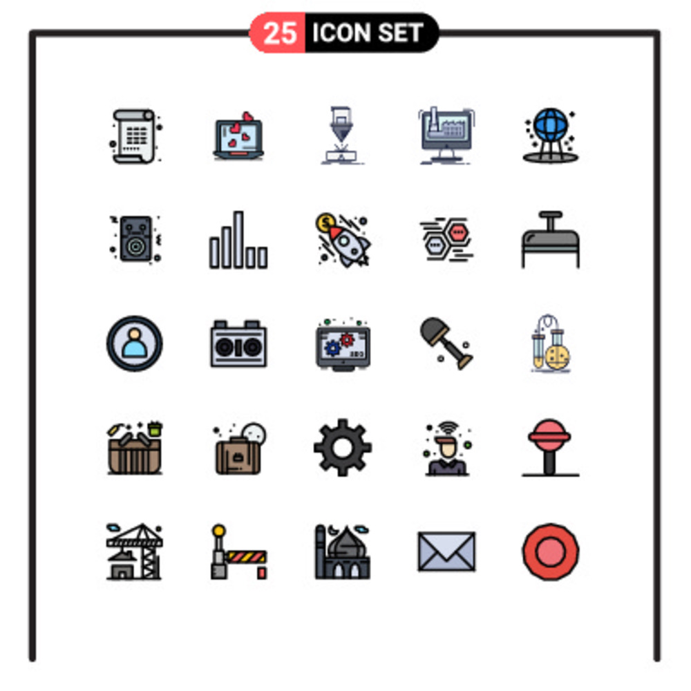 25個(gè)創(chuàng)意填充線(xiàn) 鋼鐵切割工廠(chǎng)矢量設(shè)計(jì)元素的平面配色方案